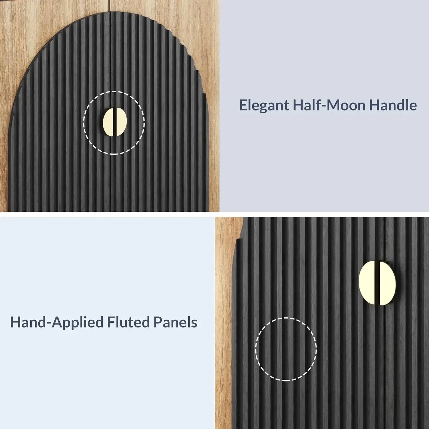 ArcFlute 65″ Buffet Sideboard