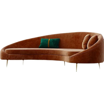 Single Mid Century Curved Sofa