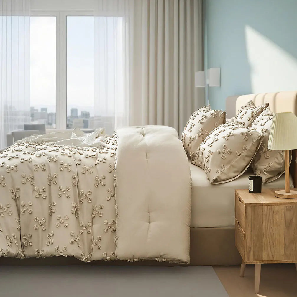 Verdant Blossom Tufted Bedding Set