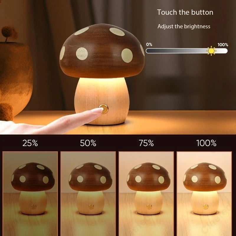 Glowshroom Wooden Night Light