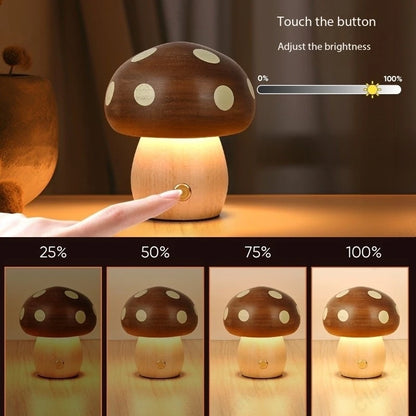 Glowshroom Wooden Night Light