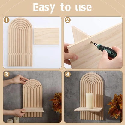 ArcoFlute Wooden Wall Niche Shelf