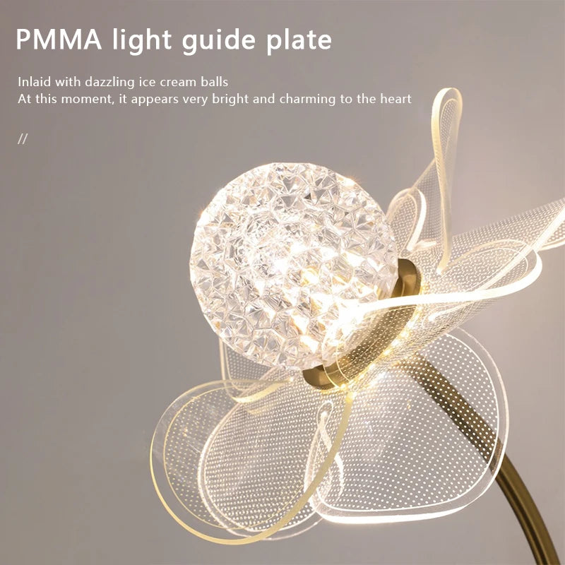 Aurora Bloom Brass Wall Light