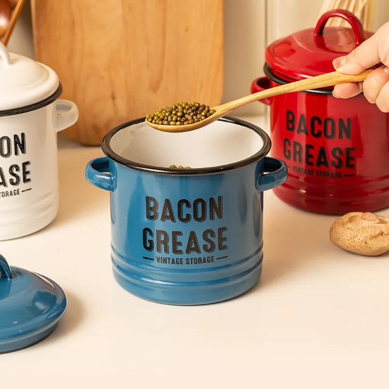 Grease Pot / Ceramic Grease Holder / Bacon Grease Holder