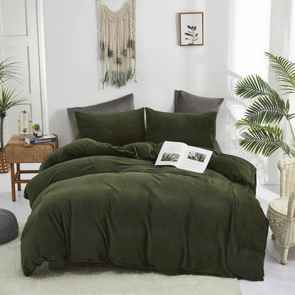 Emerald Haven Velvet Queen Comforter Set