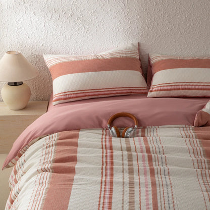 NORDÉLLE Cotton Stripe Duvet Cover Set