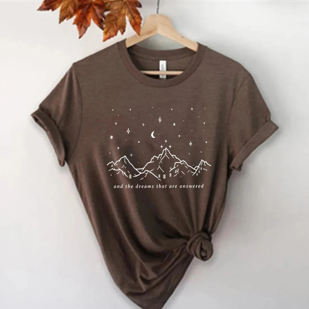 Dreams That Are Answered Mountain Sky T-Shirt