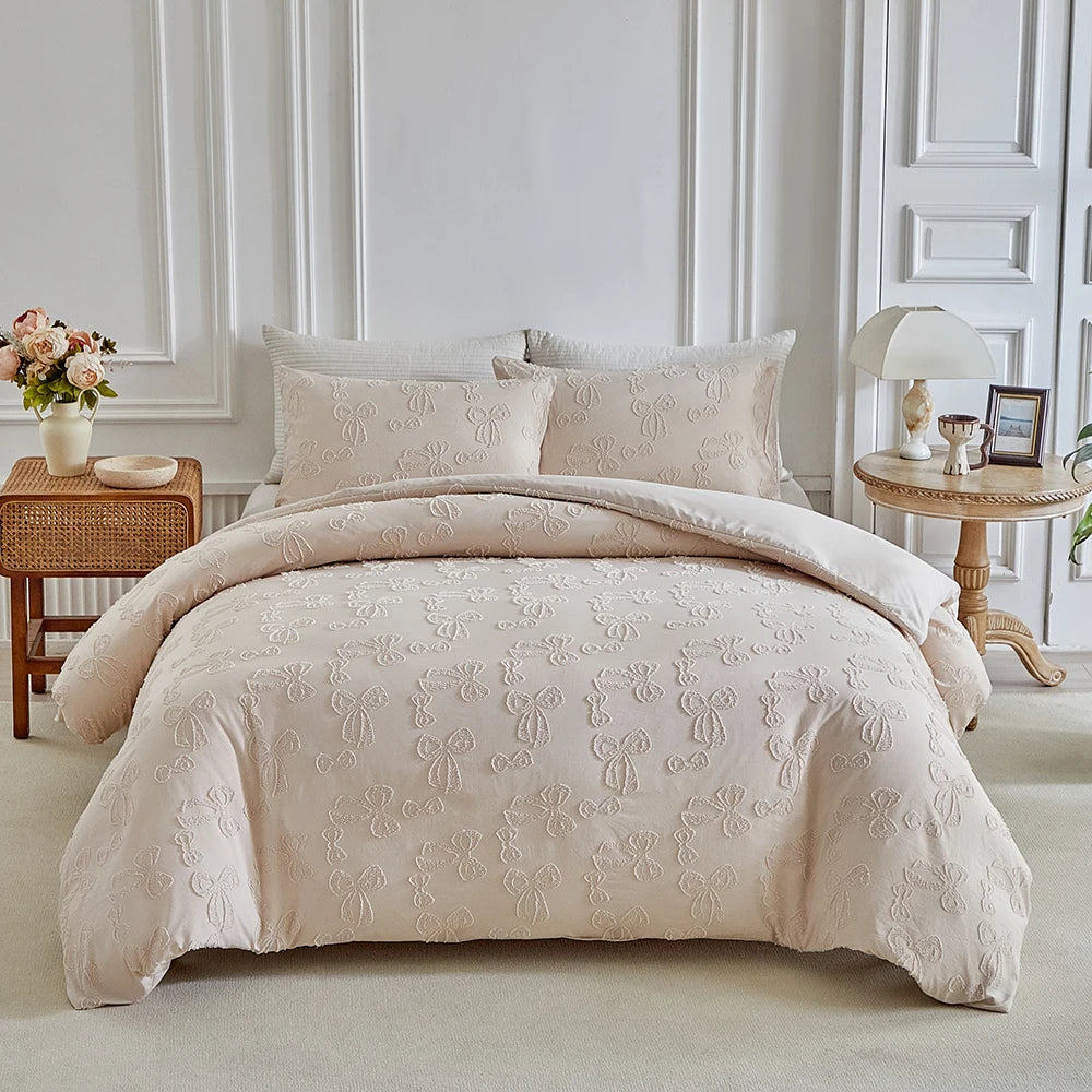 Blush Ribbon Whisper Duvet Set