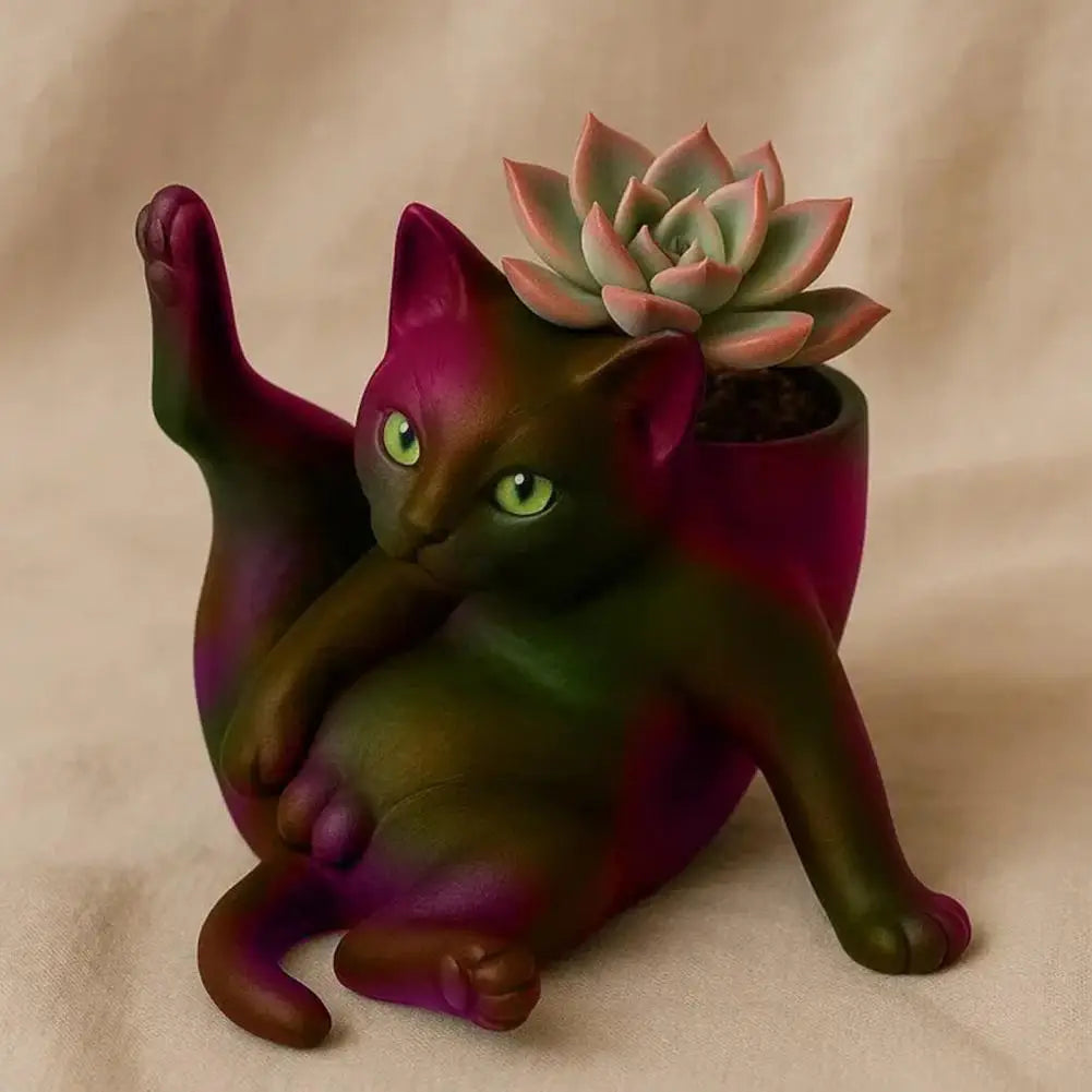 The Flexible Feline Planter