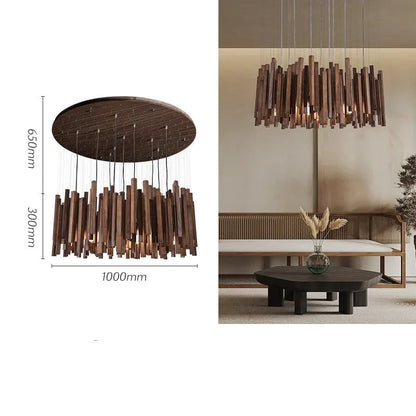 Strata Forge Wooden Chandelier