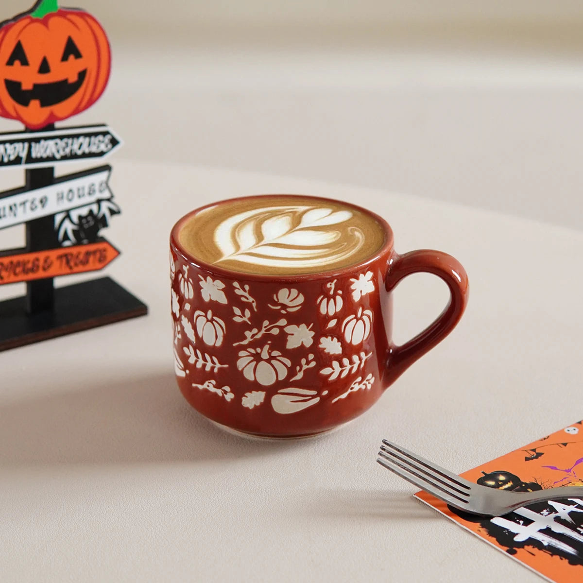 Autumn Harvest Frosted Pumpkin Mug