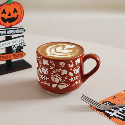 Autumn Harvest Frosted Pumpkin Mug