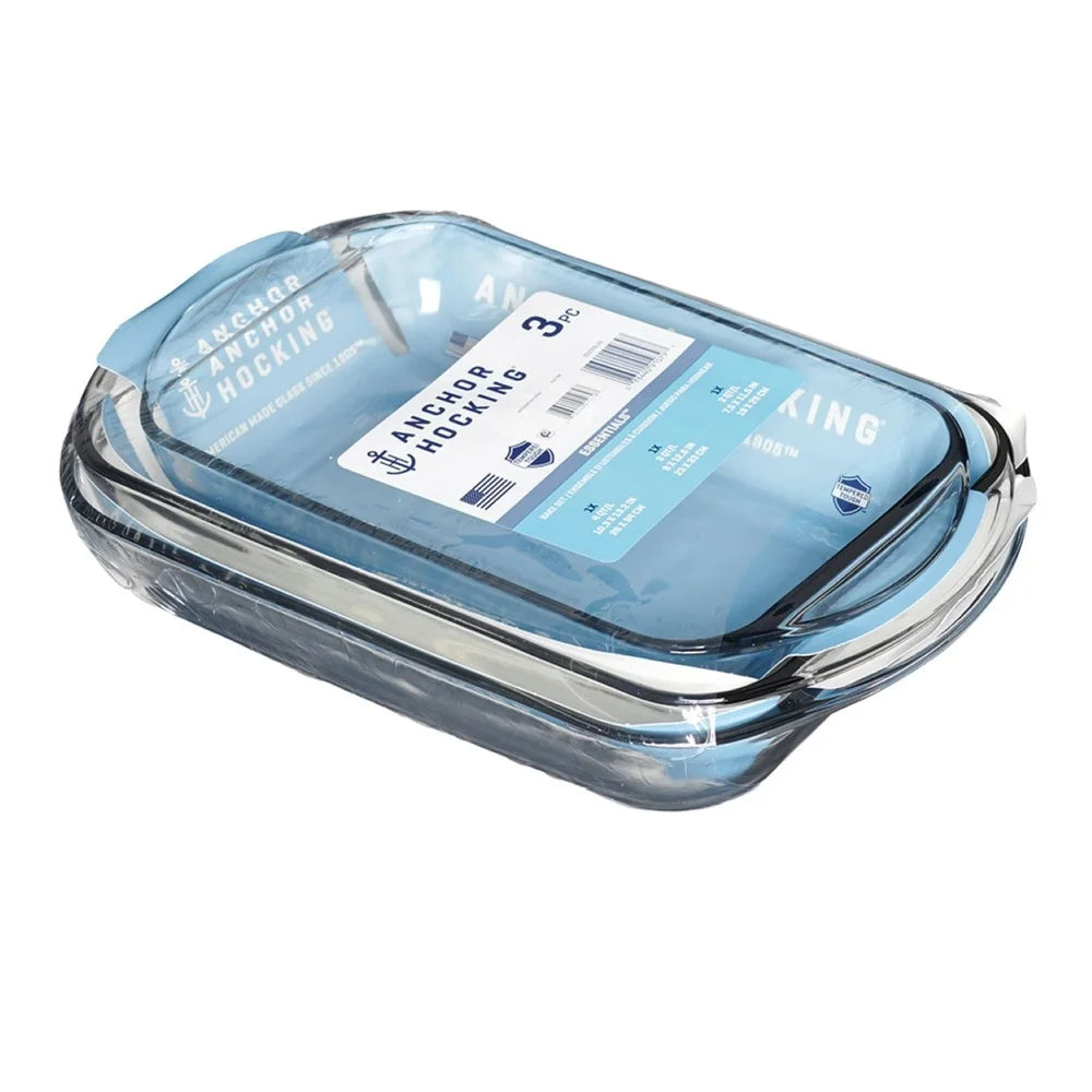 ClearBake Essentials Glass Baking Dish Set (3-Piece)