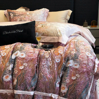 Verdant Bloom 600TC Egyptian Cotton Duvet Set