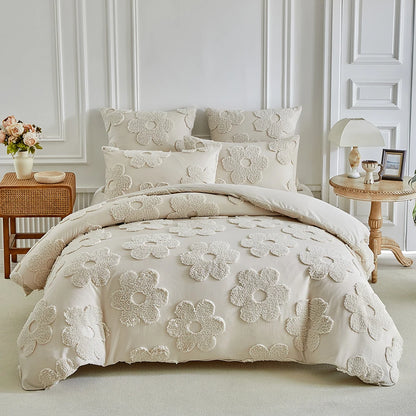 BloomHaven Tufted Blossom Bedding Set