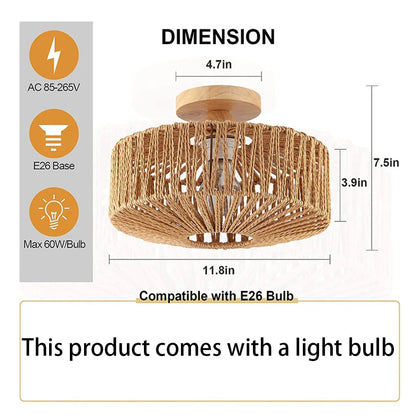 SolHalo Woven Ceiling Light