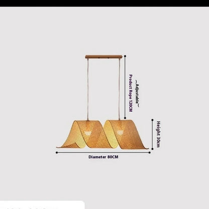 Moonflow Bamboo Weave Pendant Light