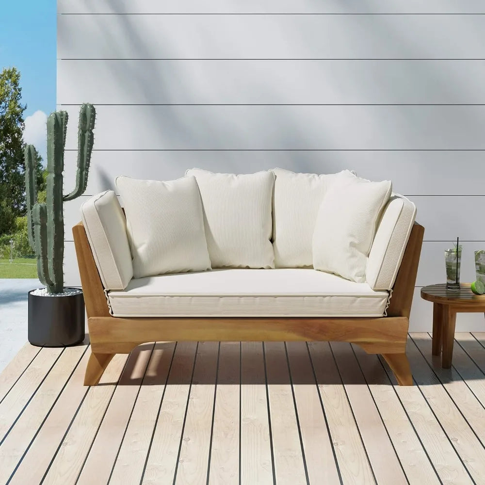 Outdoor Daybed with Water Resistant Cushions