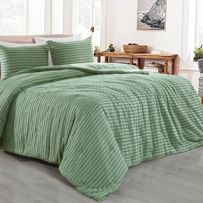 Sage Green Oversized King Tufted Bedding Set