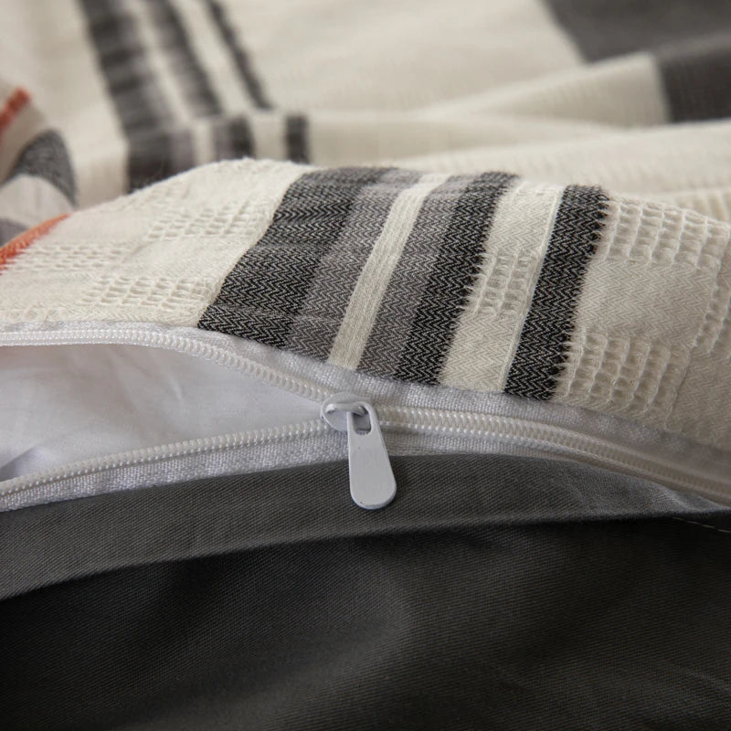 NORDÉLLE Cotton Stripe Duvet Cover Set