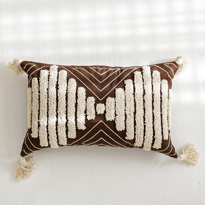 Coffee Ivory Boho Cushion Covers
