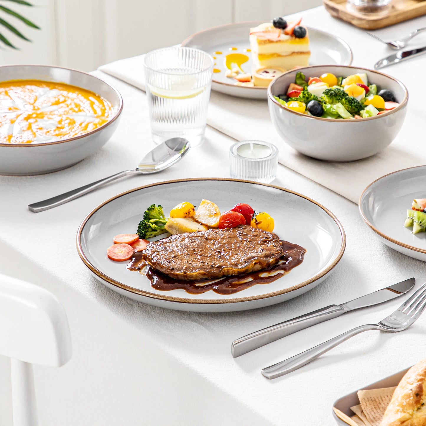 NYMPH Grey-Sesame Glaze Tableware Set