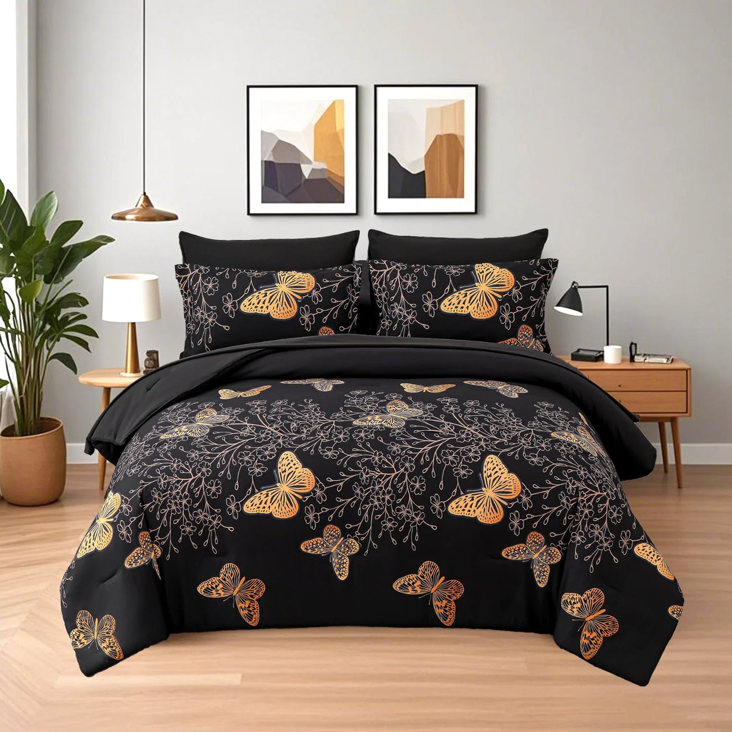 Nocturne Butterfly Bloom 7-Piece Comforter Set
