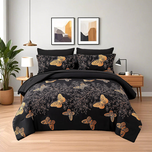 Nocturne Butterfly Bloom 7-Piece Comforter Set