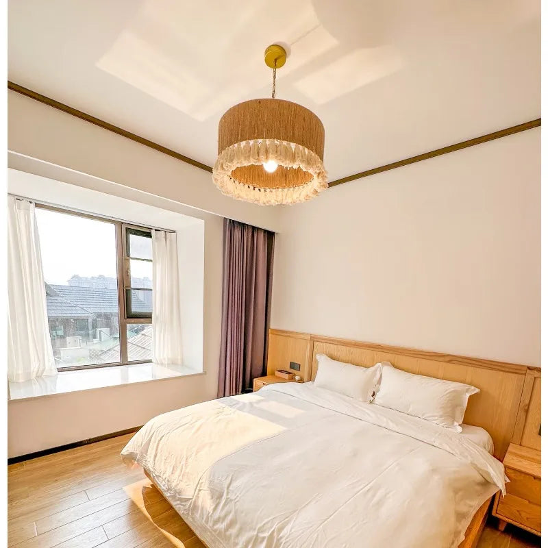 Liora Woven Halo Tassels Pendant Light