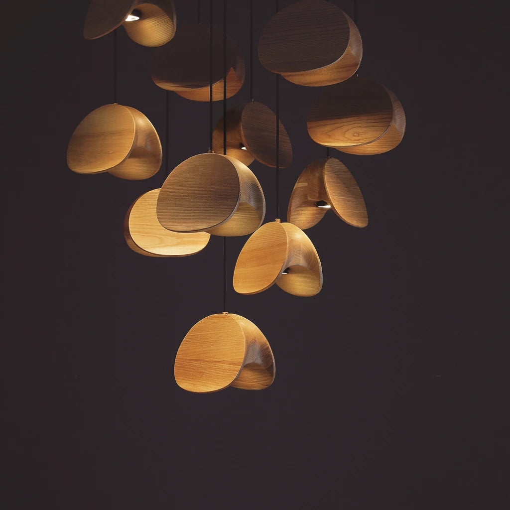 Nomad Petal Wooden Pendant Light