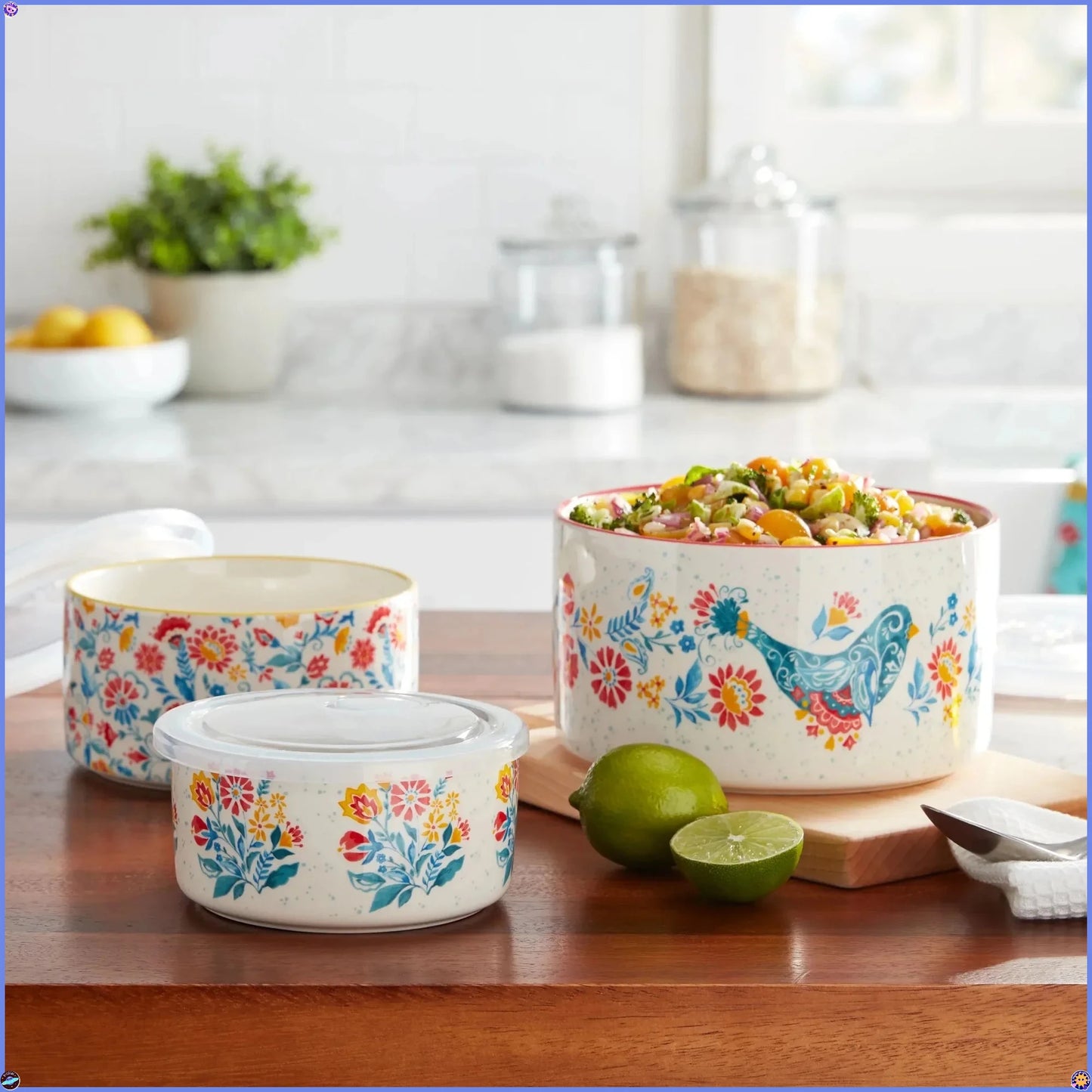 Bloom & Rooster 6-Piece Ceramic Nesting Bowl Set