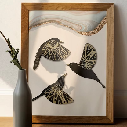 Spirit Birds of Harmony Wall Art (5pcs)