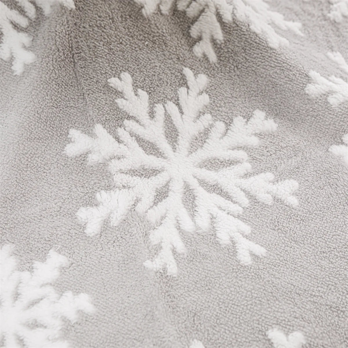 Gray Snowflake Christmas Tree Skirt