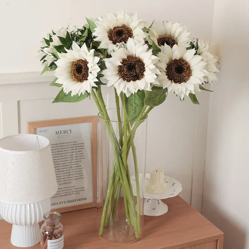 3pcs Real Touch Artificial Sunflowers Branches