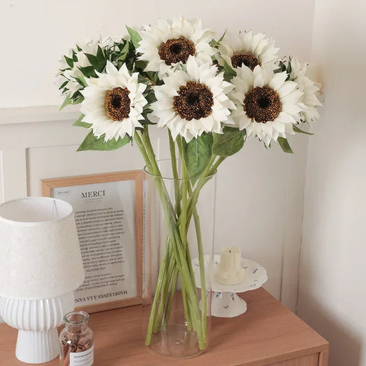 3pcs Real Touch Artificial Sunflowers Branches