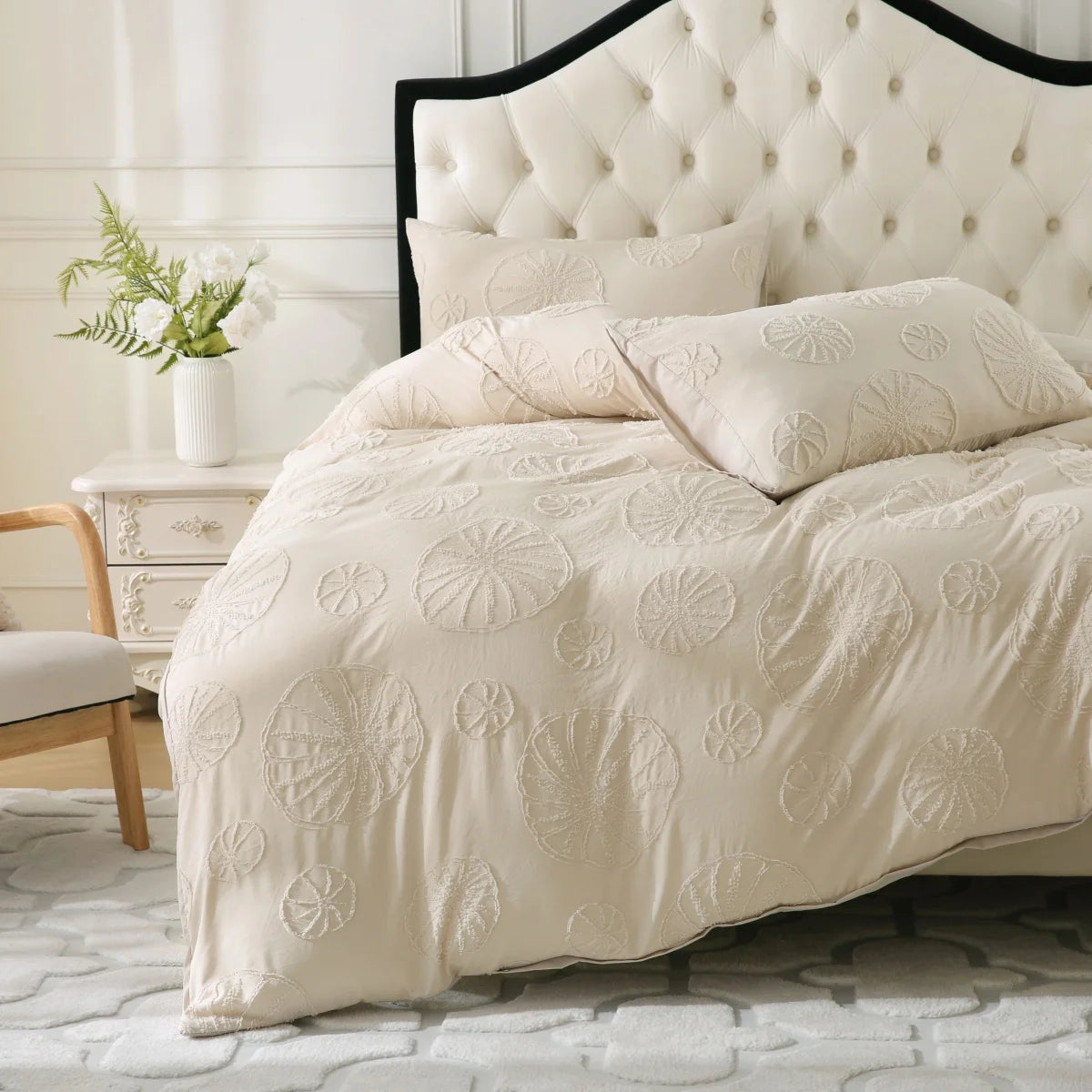 Melissa Tufted Circle Duvet Cover Set