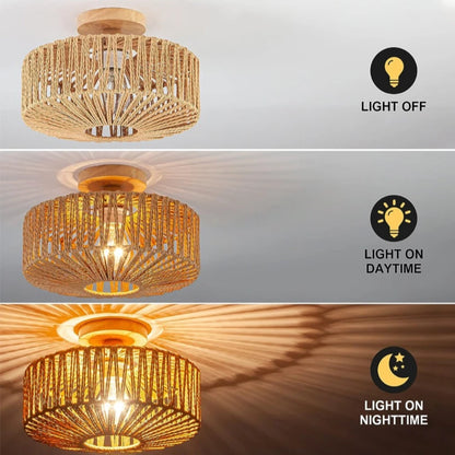 SolHalo Woven Ceiling Light