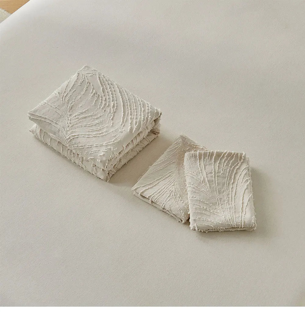 FeatherWhisper Textured Duvet Set