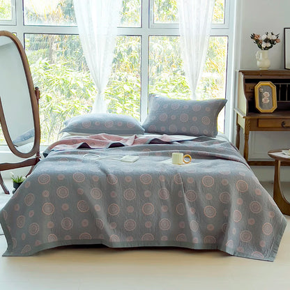 Minimalist Floral Medallion Bedspread