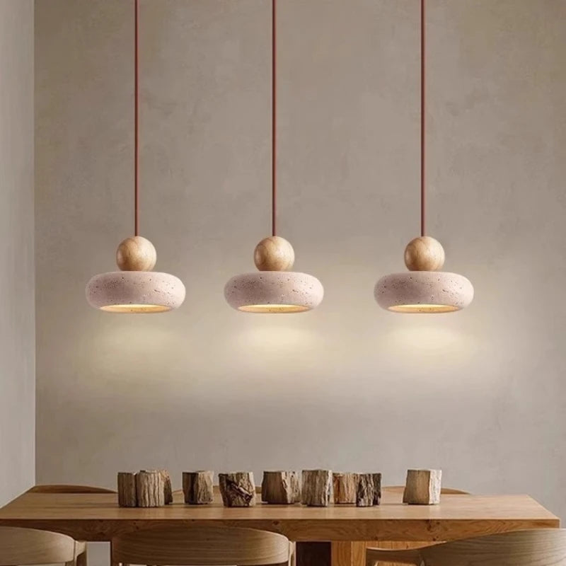 Auralith Stone Halo Pendant Light