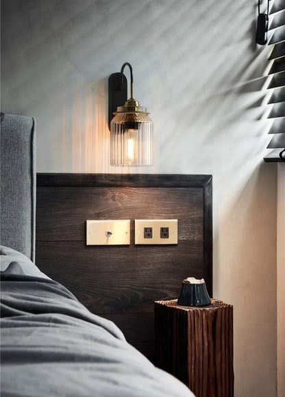 Arcéa Ribbed Glass Wall Sconce