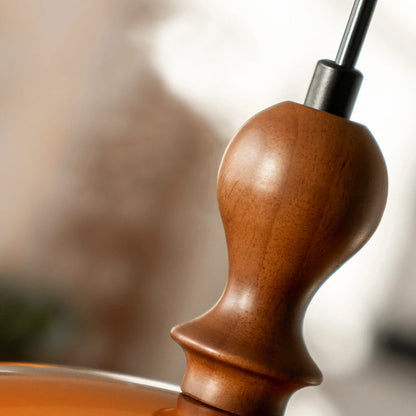 Amber Glow Dome Pendant Light