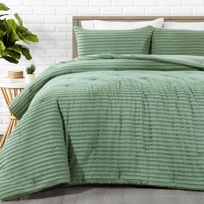 Sage Green Oversized King Tufted Bedding Set
