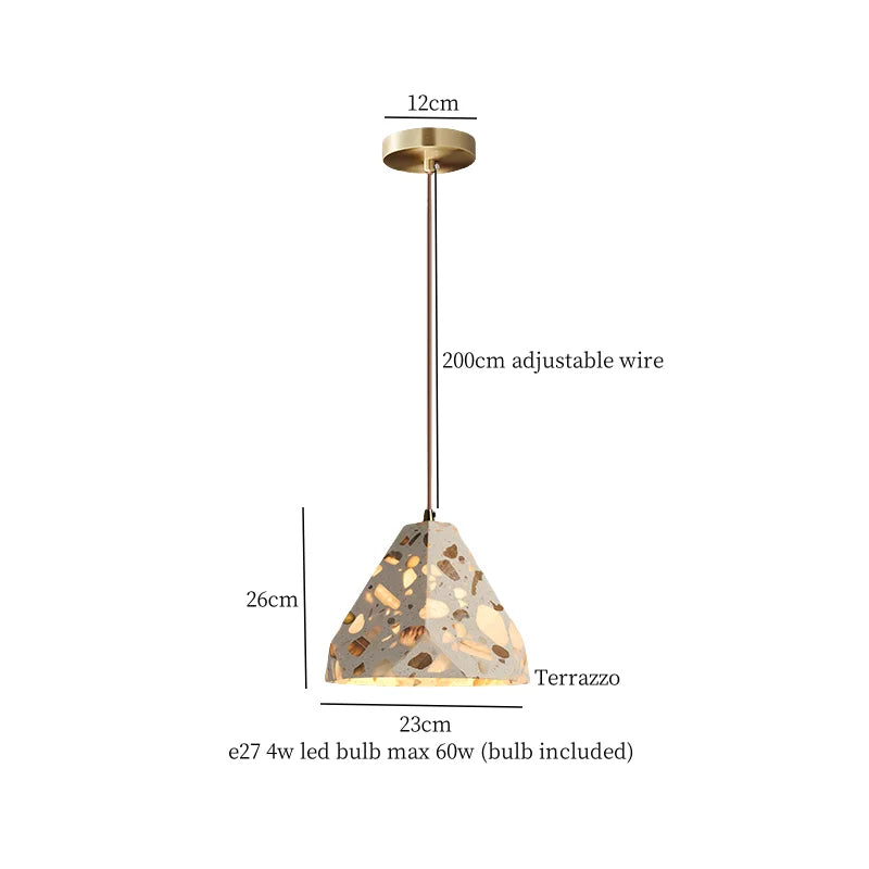 Terrazzo Stone Pendant Light