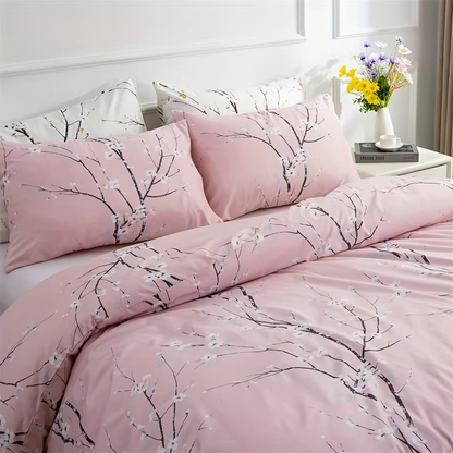Sakura Spring Pink Duvet Cover Set