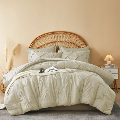The Silver Pleat Comforter Set