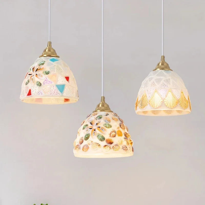 Ocean Pearl Mosaic Pendant Lamp