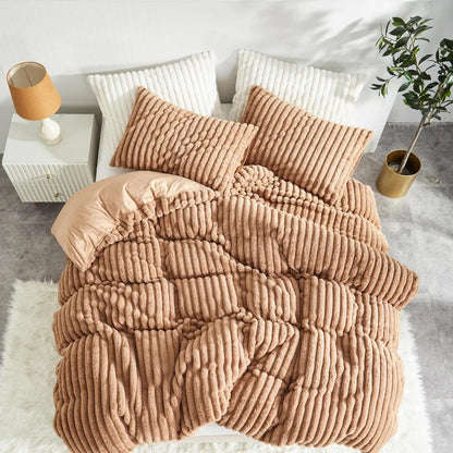CozyNest Plush Velvet Queen Duvet Set
