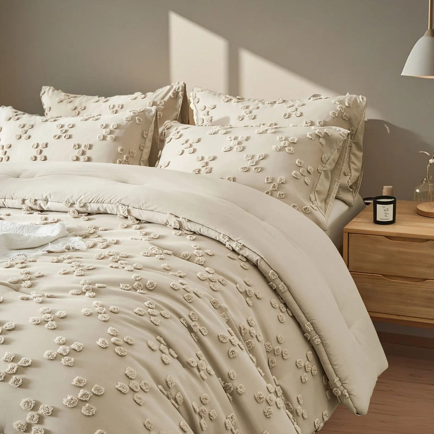 Verdant Blossom Tufted Bedding Set