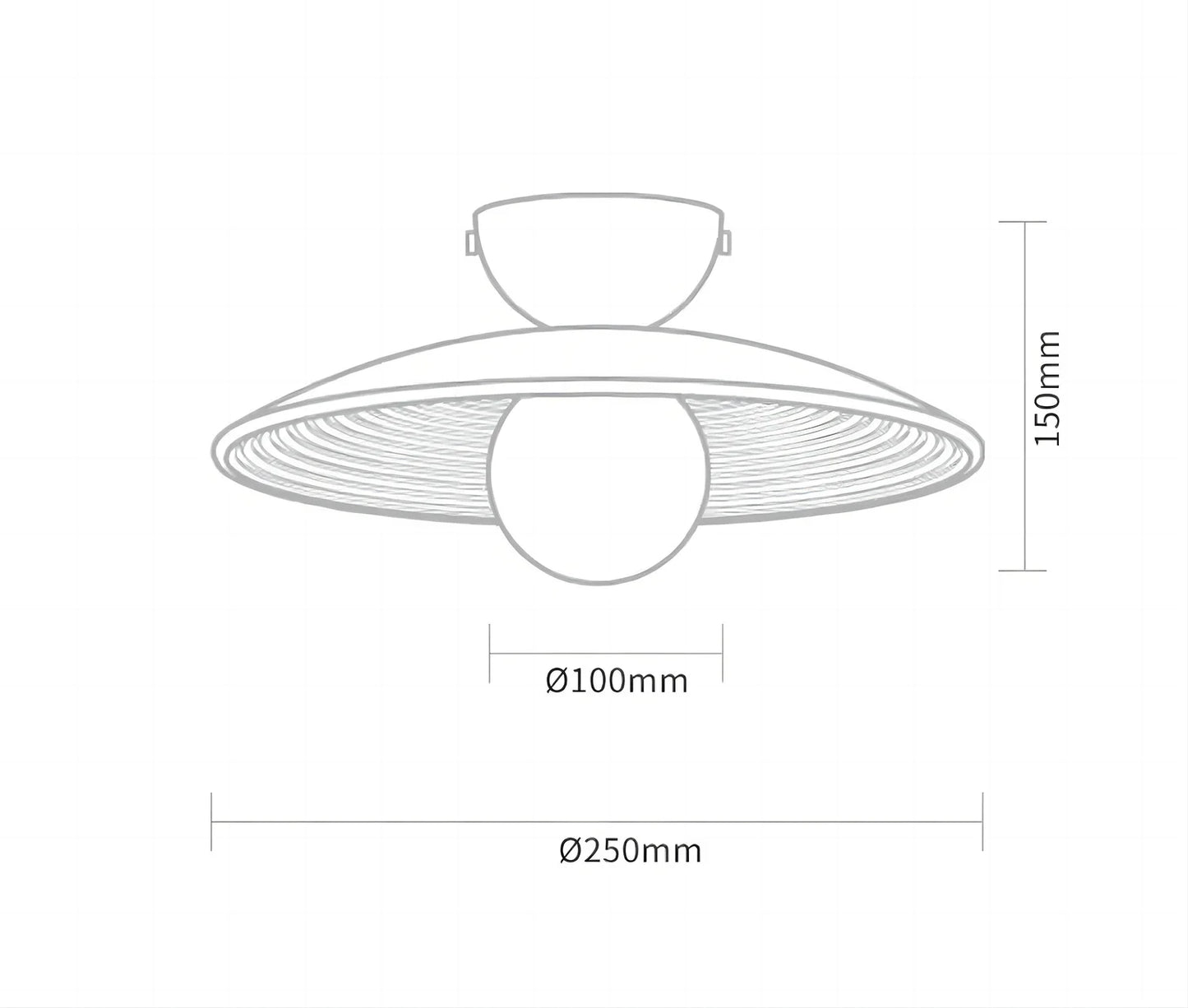 Aurora Wood Disc Ceiling Lamp